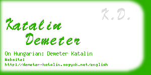 katalin demeter business card